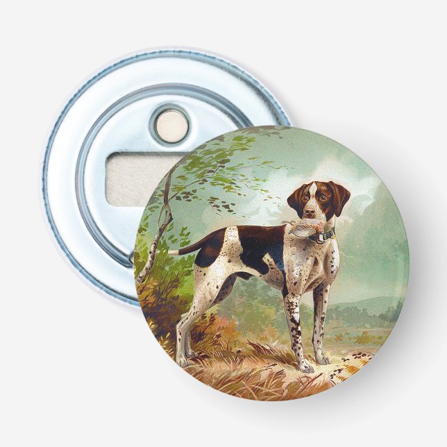 Décapsuleur Chien de chasse avec oiseau dans la bouche (Devant)