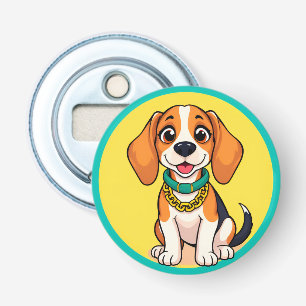 Décapsuleur Chien de dessin animé adorable souriant avec entra