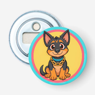 Décapsuleur Chien de dessin animé adorable souriant avec entra
