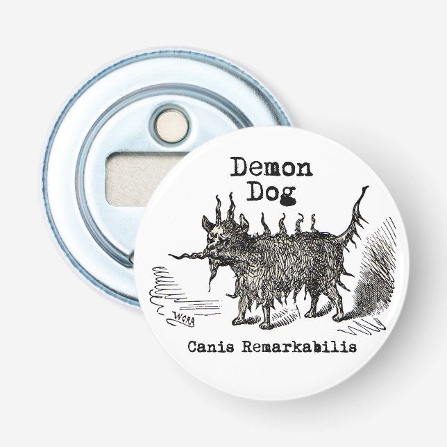 Décapsuleur Chien Démon Vintage Drôle Mignon (Devant)