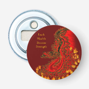 Décapsuleur Chine Dragon rouge et or design