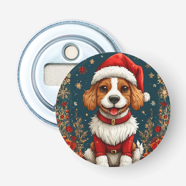 Décapsuleur Chiot de Noël adorable (Devant)