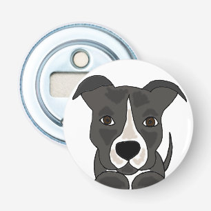Décapsuleur Chiot gris drôle de Pitbull