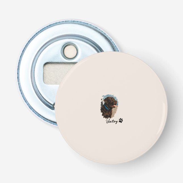 Décapsuleur Chocolat mignon Labrador Chien - Bailey | Cadeau p (Devant)