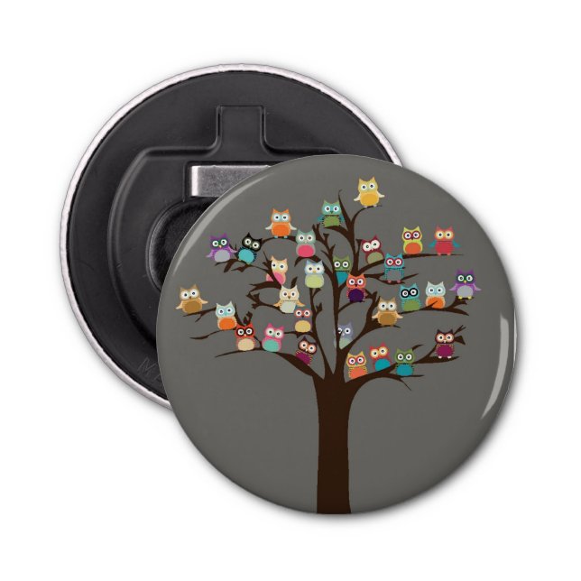 Décapsuleur Chouette Cute Sur L'Arbre | ARRIÈRE - PLAN (Devant)