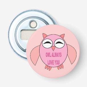 Décapsuleur Chouette de message d'amour mignonne