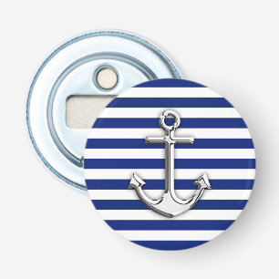 Décapsuleur Chrome Anchor on Navy Stripes