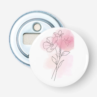 Décapsuleur Chuchotement Floral – Bouton d'Art en Ligne Minima