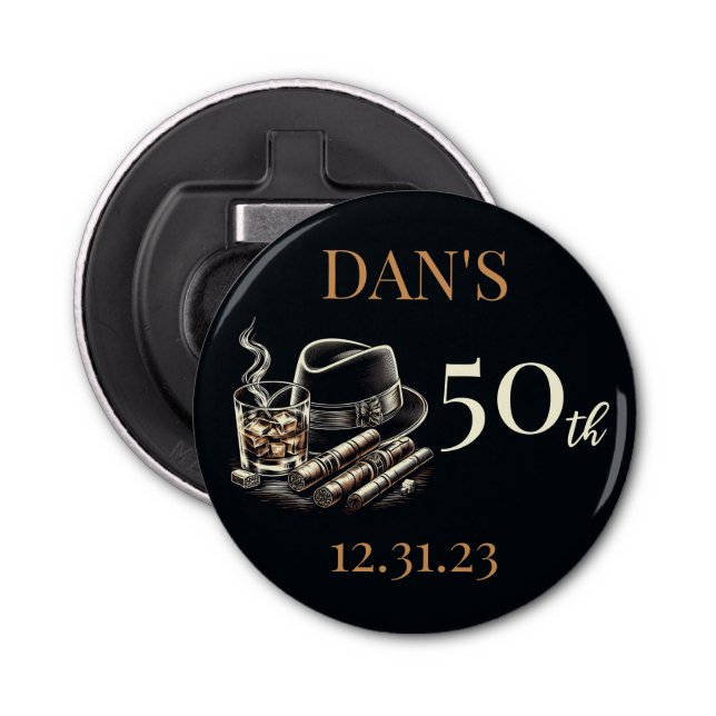 Décapsuleur Cigares et Bourbon Anniversaire (Devant)