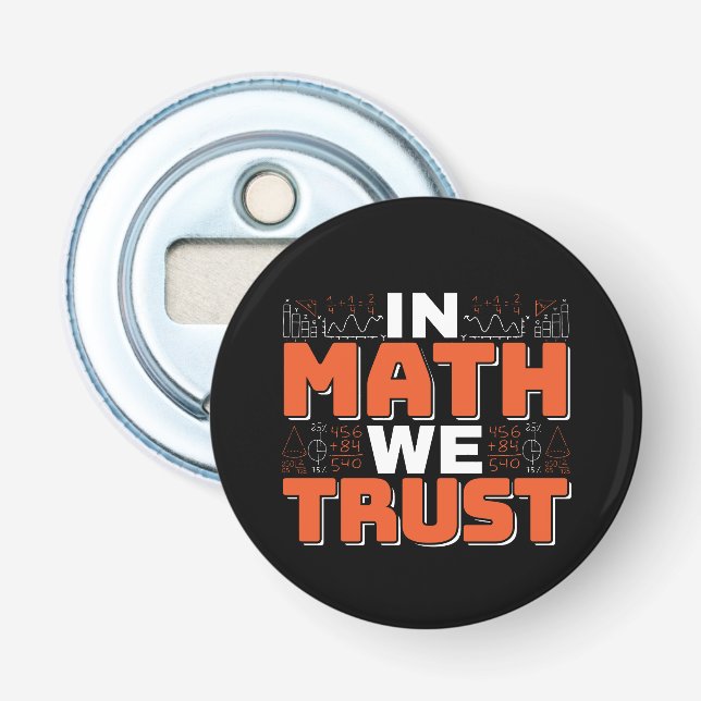 Décapsuleur Citation de professeur de mathématiques - En Math  (Devant)