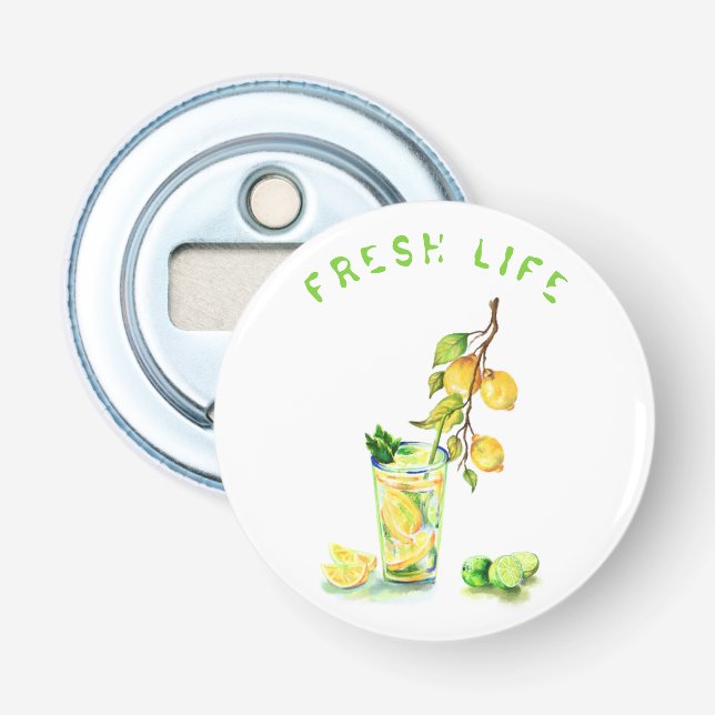 Décapsuleur Citron Jus Boire Lemonade Party Bottiner (Devant)