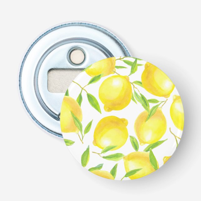 Décapsuleur Citrons et motif feuille (Devant)