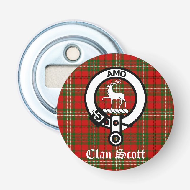 Décapsuleur Clan Scott Crest Badge et Tartan (Devant)