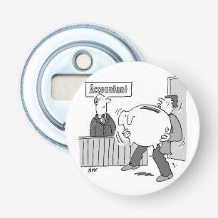 Décapsuleur Client comptable avec énorme banque Piggy