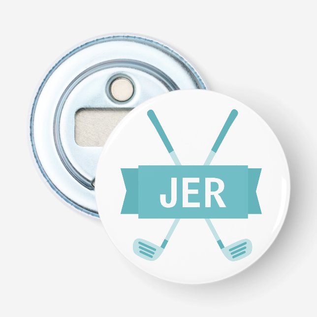 Décapsuleur Clubs de golf personnalisés avec monogramme initia (Devant)