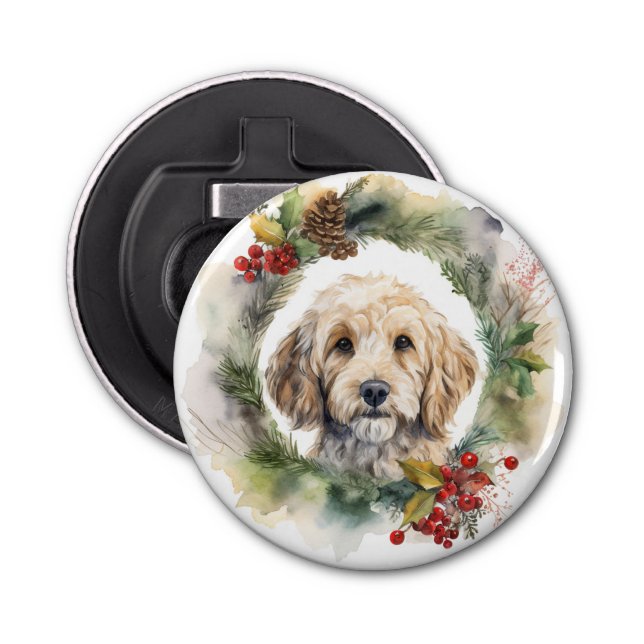 Décapsuleur Cockapoo Christmas Wreath Festive Pup (Devant)