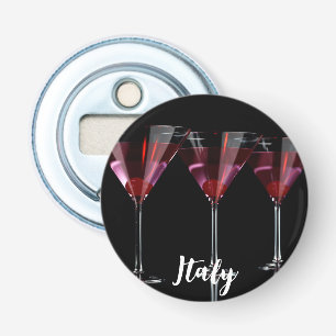 Décapsuleur Cocktails rouges en verre de martini à la cerise