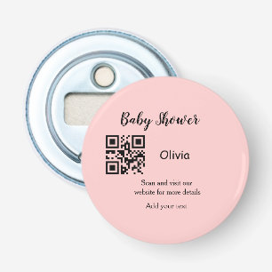 Décapsuleur Code QR simple pour baby shower avec nom texte tro