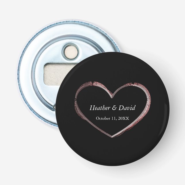 Décapsuleur Cœur Amour Attirant Charmeur Mariage (Devant)