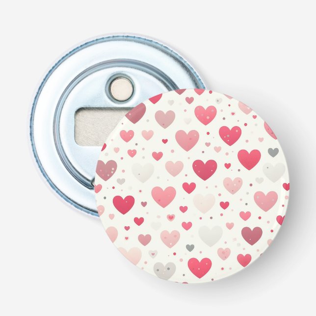 Décapsuleur Coeur coloré de la Saint Valentin (Devant)