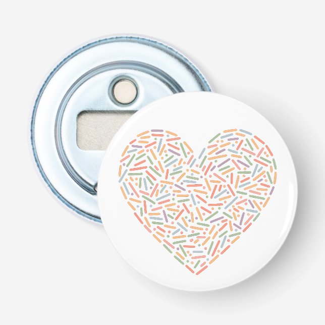 Décapsuleur Coeur doux | Saupoudrer bébé (Devant)