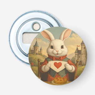 Décapsuleur Cœurs Fantaisistes de Lapin Blanc Enchantant le Pa