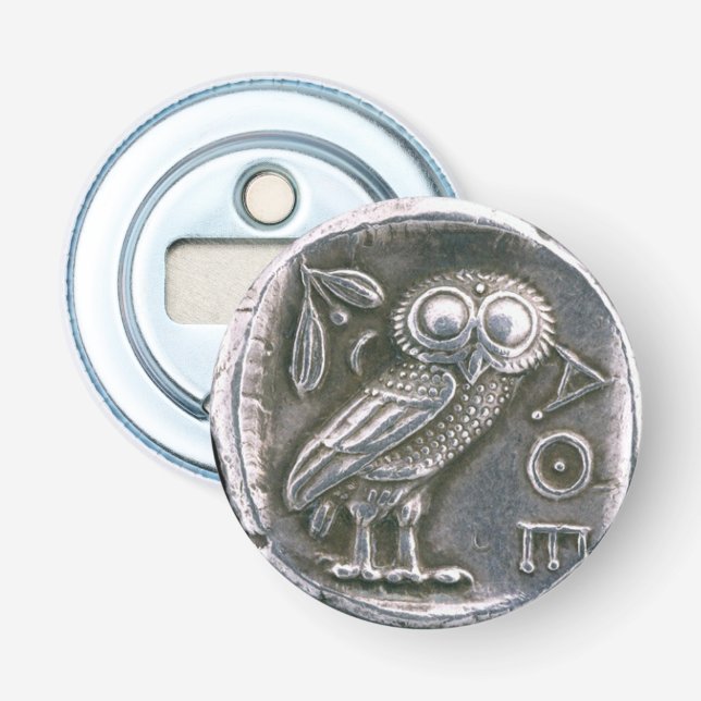 DÉCAPSULEUR COIN D'ARGENT ANTIQUE OWL (Devant)