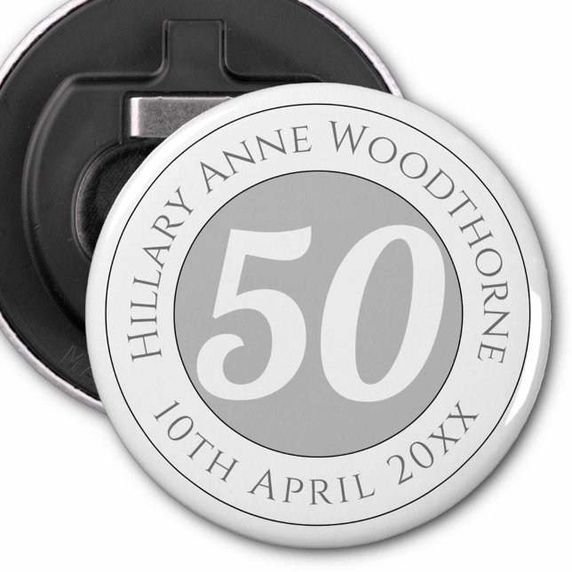 Décapsuleur Commémoration d'anniversaire avec le nom, l'âge et (Créateur téléchargé)