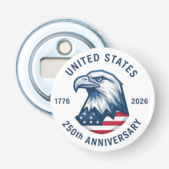 Décapsuleur Commémoration du 250e anniversaire des États-Unis (Devant)