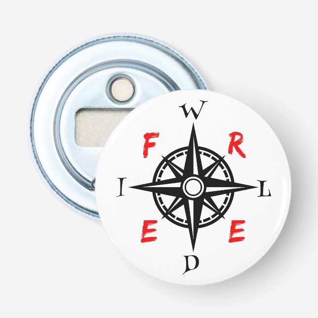 Décapsuleur Compass Voyageur Sauvage Et Libre (Devant)
