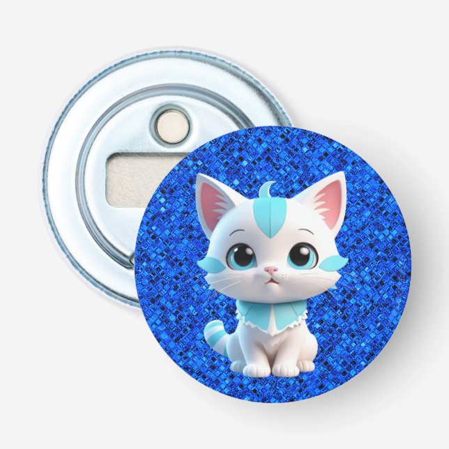 Décapsuleur Conception 3D de dessin animé de chaton mignon-380 (Devant)
