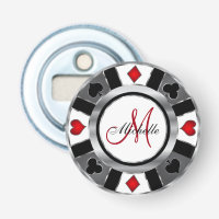 Conception de jeton de Poker en argent Monogram