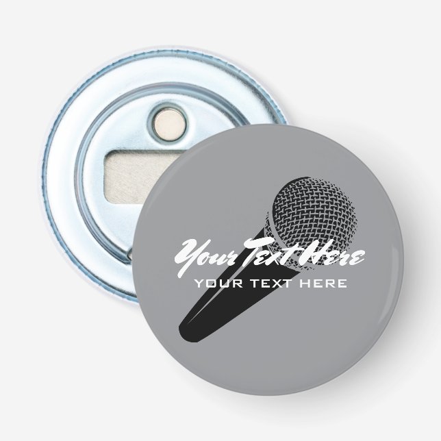 Décapsuleur Conception de microphone audio vintage personnalis (Devant)