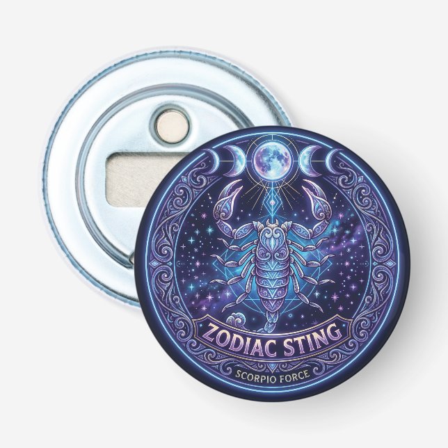 Décapsuleur Conception graphique céleste du zodiaque Scorpion (Devant)