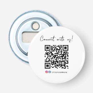 Décapsuleur Connectez-vous avec nous Facebook Instagram QR Cod