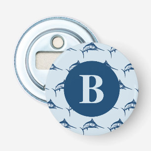 Décapsuleur Cool Blue Swordfish Motif Monogramme