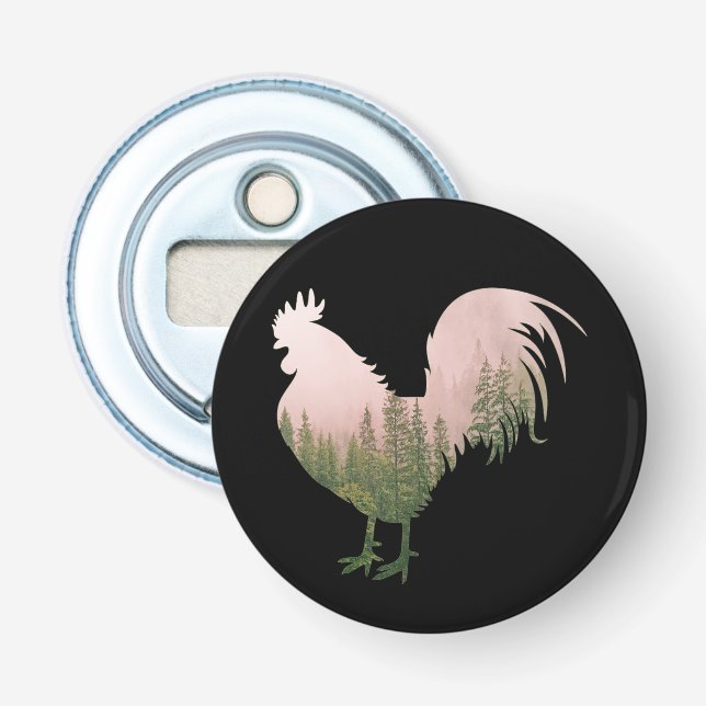 DÉCAPSULEUR COQ DE LA NATURE STYLE FORET (Devant)
