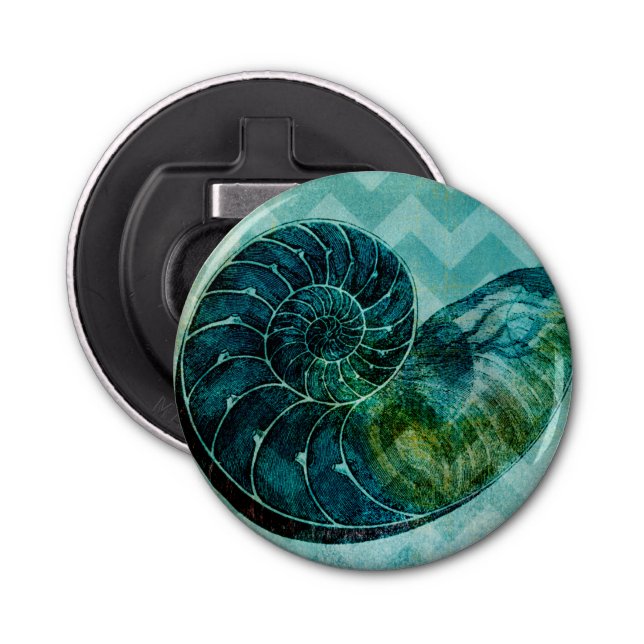 Décapsuleur Coque spirale Turquoise (Devant)