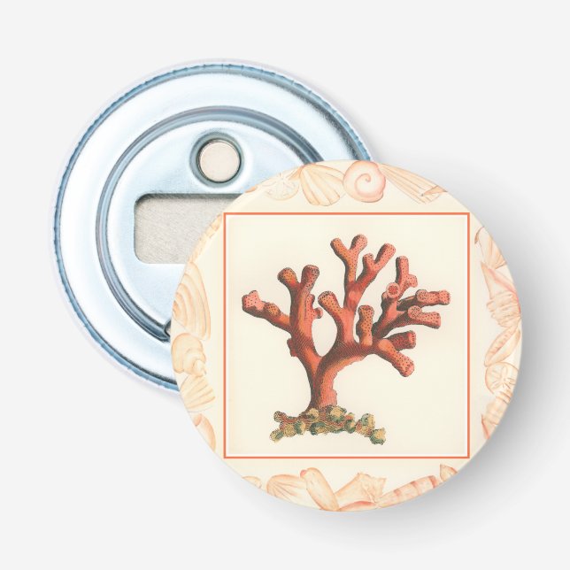 Décapsuleur Corail rouge avec bordure conique (Devant)