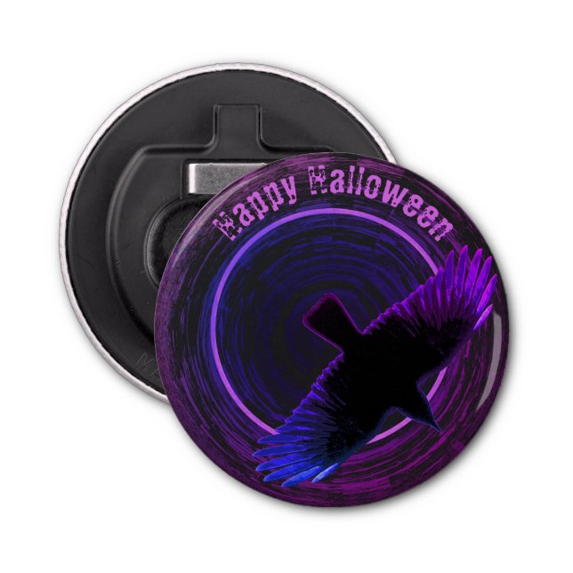 Décapsuleur Corbeau noir et pourpre (Devant)