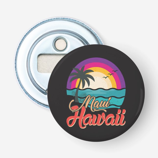 Décapsuleur Coucher de soleil sur la plage de Maui Hawaii avec (Devant)