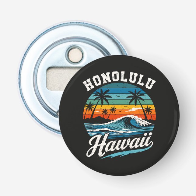 Décapsuleur Coucher de soleil surf Honolulu Hawaï (Devant)