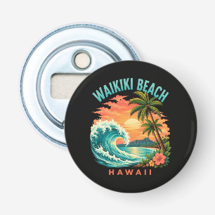 Décapsuleur Coucher de soleil tropical à Waikiki Beach Hawaï