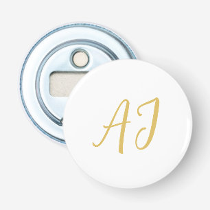 Décapsuleur Couleur Or Monogramme Initiale Classique Professio