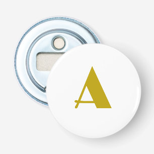 Décapsuleur Couleur or Personnalisé Monogramme Lettre initiale