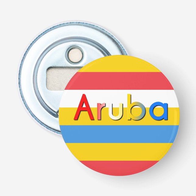 Décapsuleur Couleurs du drapeau d'Aruba (Devant)