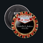 Décapsuleur Couple mariage Las Vegas Style - Rouge<br><div class="desc">Décapsuleur. Couple mariage Las Vegas Style en rouge et or. 📌 Si vous avez besoin d'une personnalisation plus poussée, cliquez sur le bouton "Cliquez pour Customiser plus loin" ou "Customiser ou modifier la conception" et utilisez notre outil de conception pour redimensionner, faire pivoter, modifier la couleur du texte, ajouter du...</div>