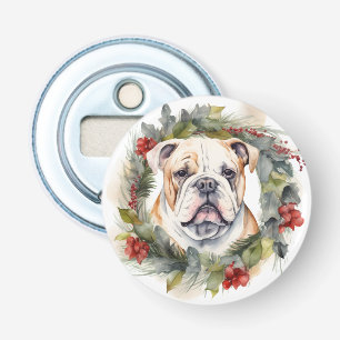 Décapsuleur Couronne de Noël Bulldog Chien de fête