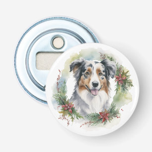 Décapsuleur Couronne de Noël de Berger Australien Chien de fêt