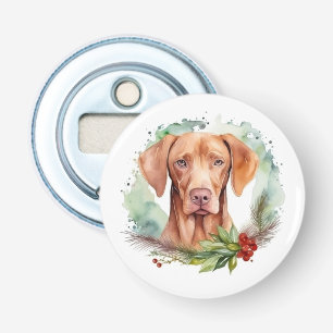 Décapsuleur Couronne de Noël festive Vizsla 